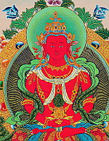 Amitabha - Buddha in Rot.