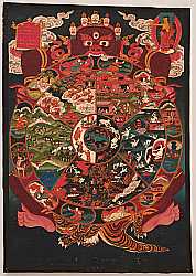 Bhavacakra Thangka - wheel of life.