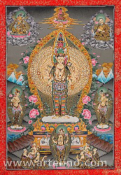 Avalokiteshvara with a thousand arms.