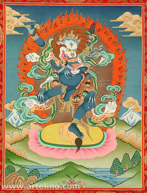 Die löwenküpfige Dakini.