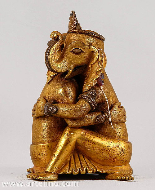 Ganesh bei der Liebe mit seiner Shakti.