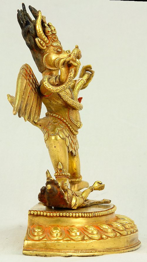 Garuda tramples on a Naga.