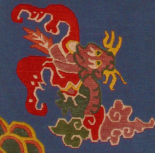 Tibet Woll Teppich im Detail.