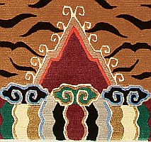 Detail von Tibet Teppich.