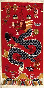 Tibetischer Drachen Teppich.