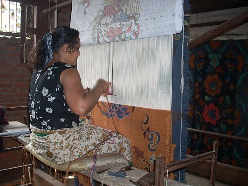 Knotting of a Rug in Nepal