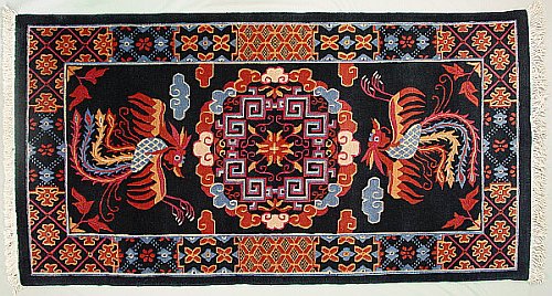 Traditional Tibetan Rug with Rich Design