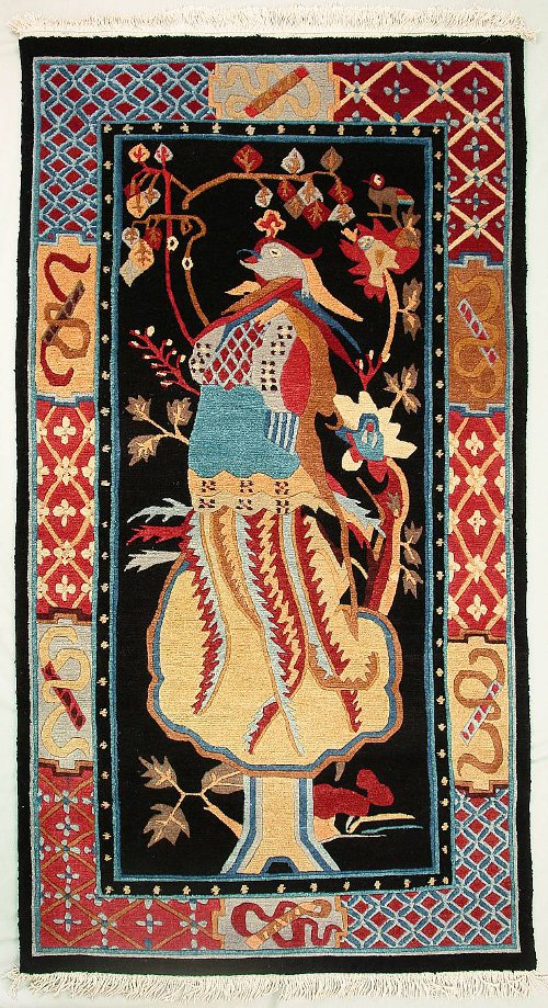 Magnificent Tibetan Phoenix Rug.