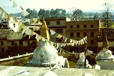 View from the stupa of Bodnath in Nepal.