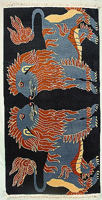 Two Snow Lions Rug.