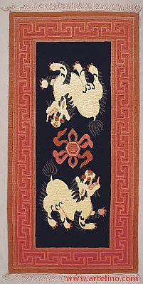 Tibetan Snow Lion Rug.