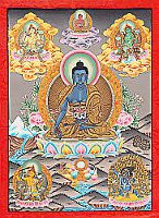 Medizin Buddha - Thangka.