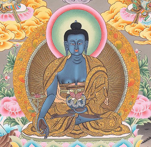 medicine Buddha in blue.
