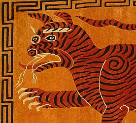 Detail from Tiger Rug