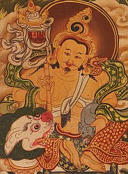 Detail einer Mandala Thangka