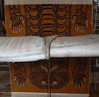 Tiger Rug on the Loom I