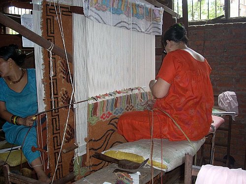 Tiger Rug on the Loom II