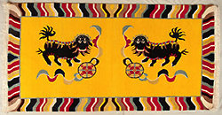 Tibetan-Chinese Rug with Foo Dogs.