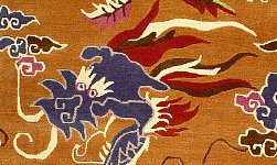 Dragon - detail from Tibetan rug